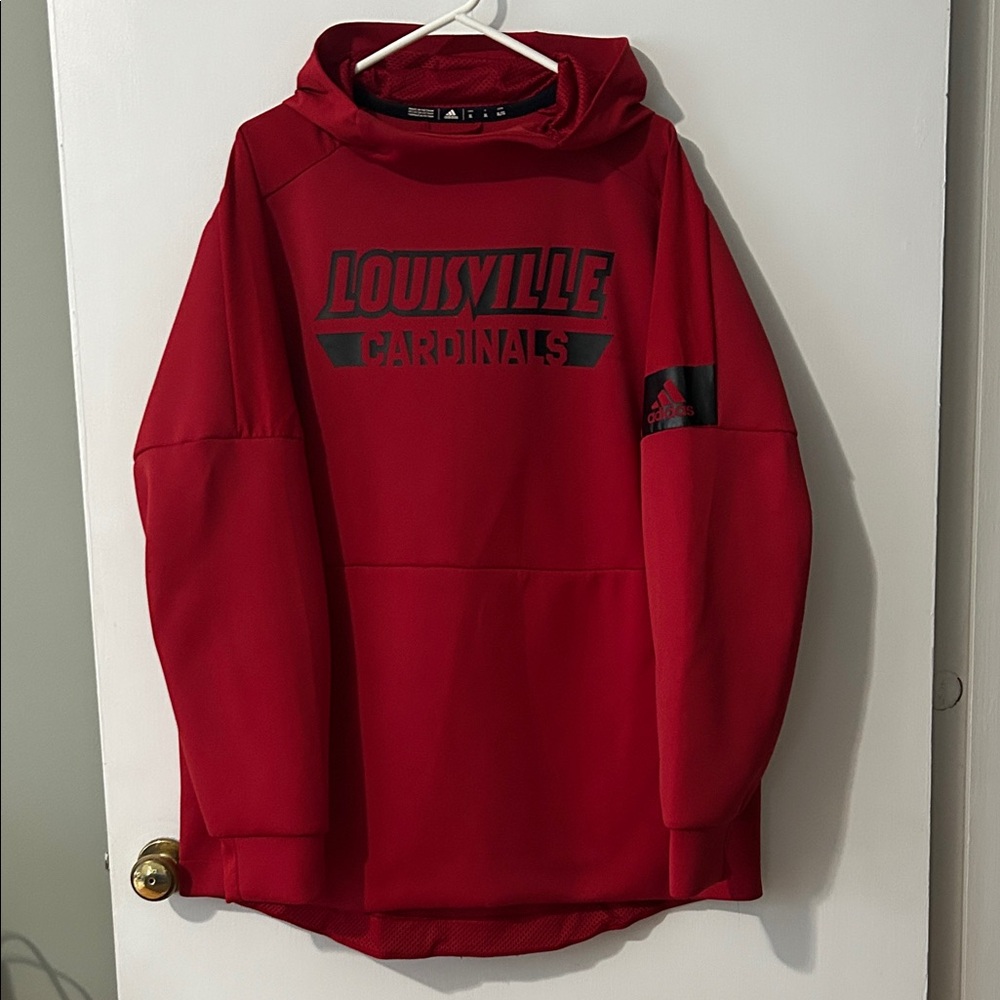 Adidas Red Louisville Cardinals Hoodie. Size XL